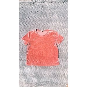 Velvet crop top T